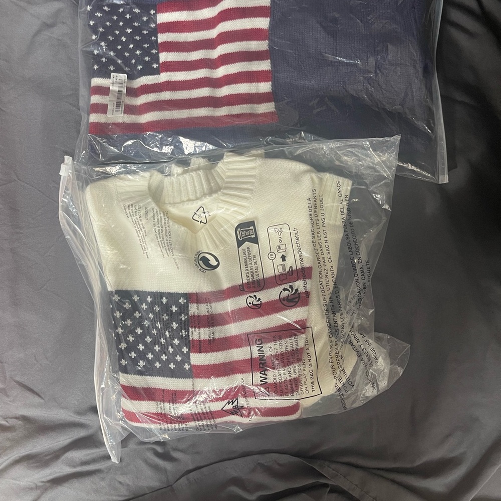 American Flag Patterned Women's Sweater